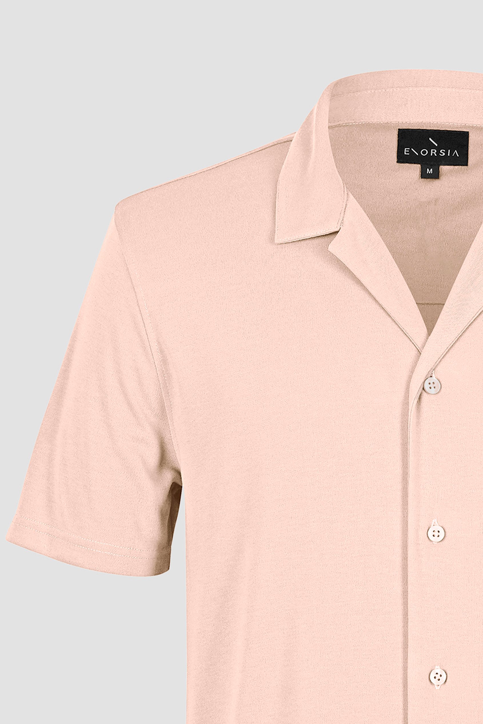 Mens Revere Collar Short Sleeve Jersey Shirt