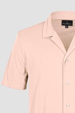 Mens Revere Collar Short Sleeve Jersey Shirt