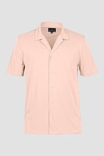Mens Revere Collar Short Sleeve Jersey Shirt