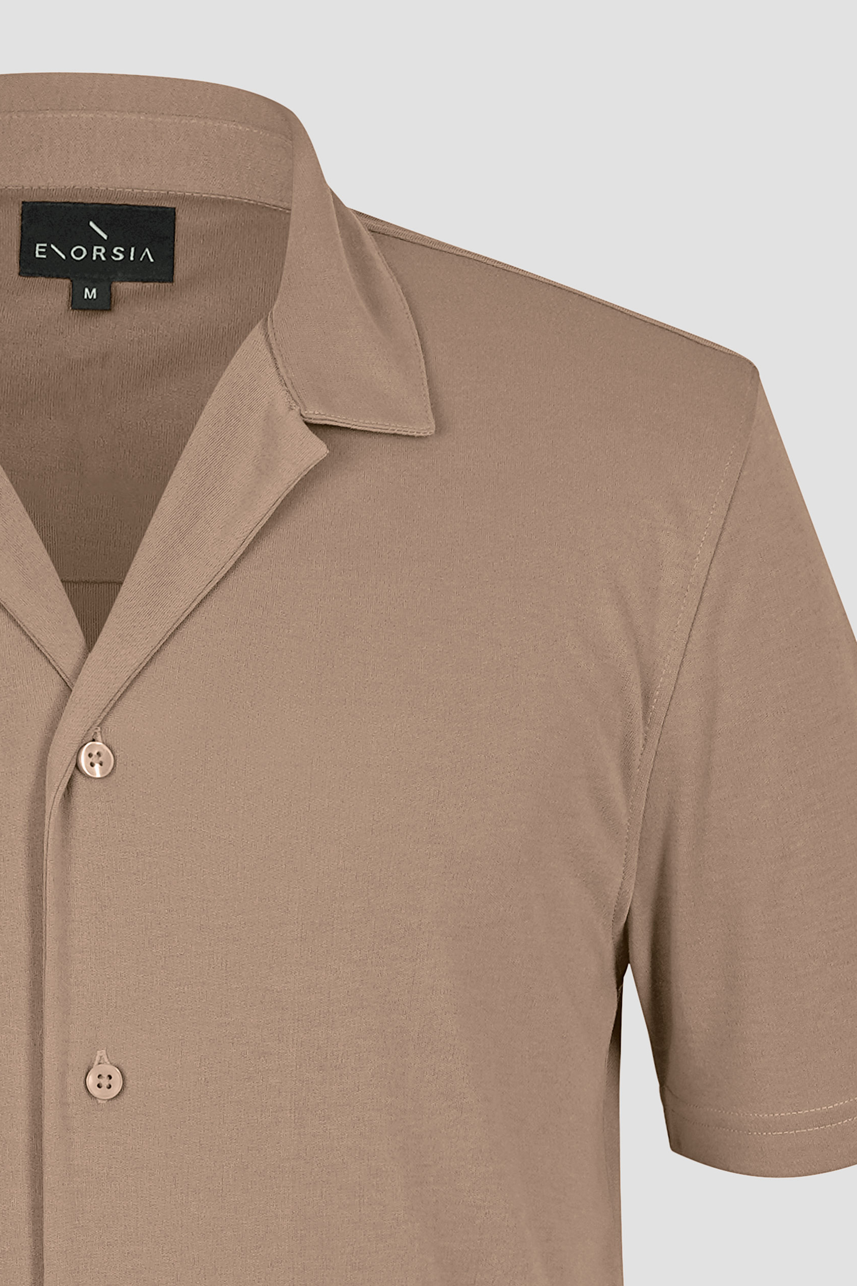 Mens Revere Collar Short Sleeve Jersey Shirt