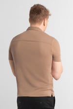 Mens Revere Collar Short Sleeve Jersey Shirt