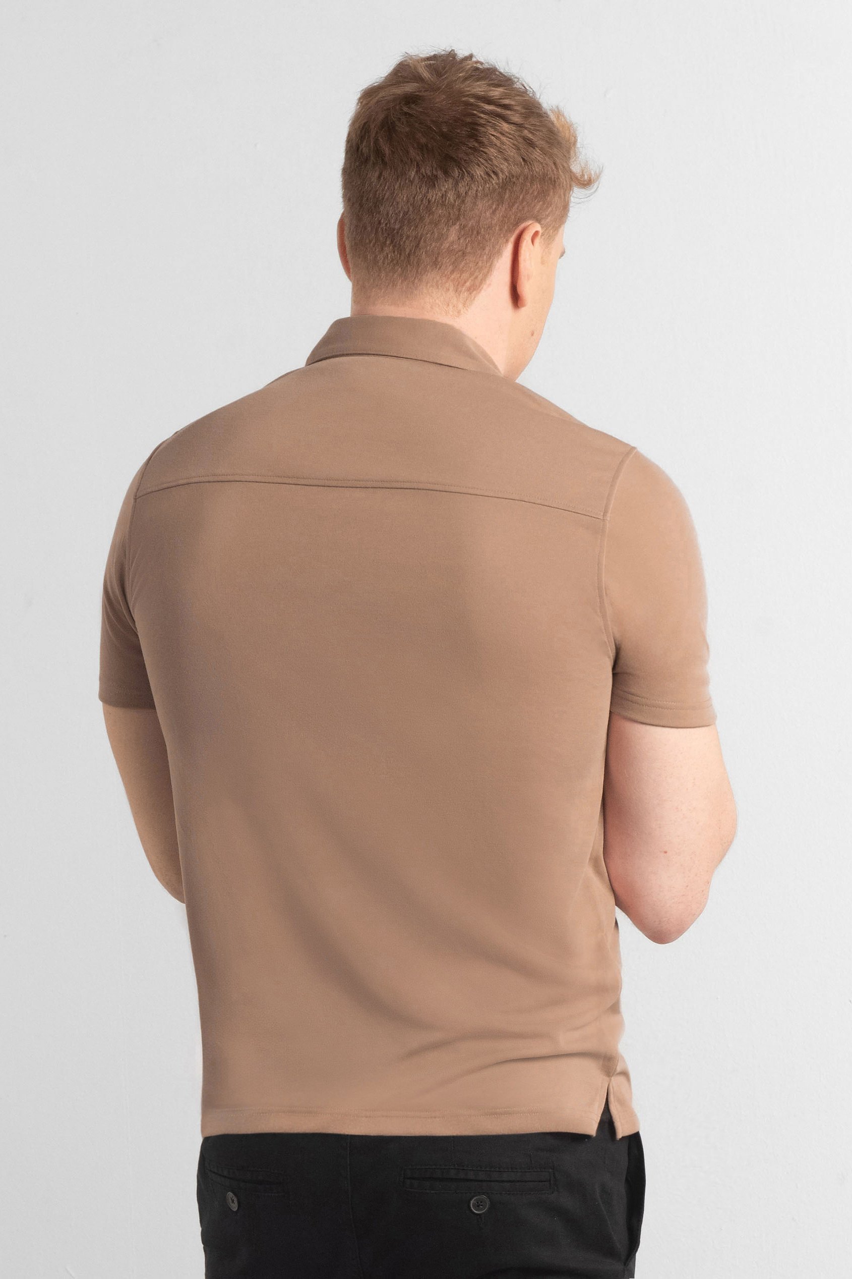 Mens Revere Collar Short Sleeve Jersey Shirt Mens Revere Collar Short Sleeve Jersey Shirt