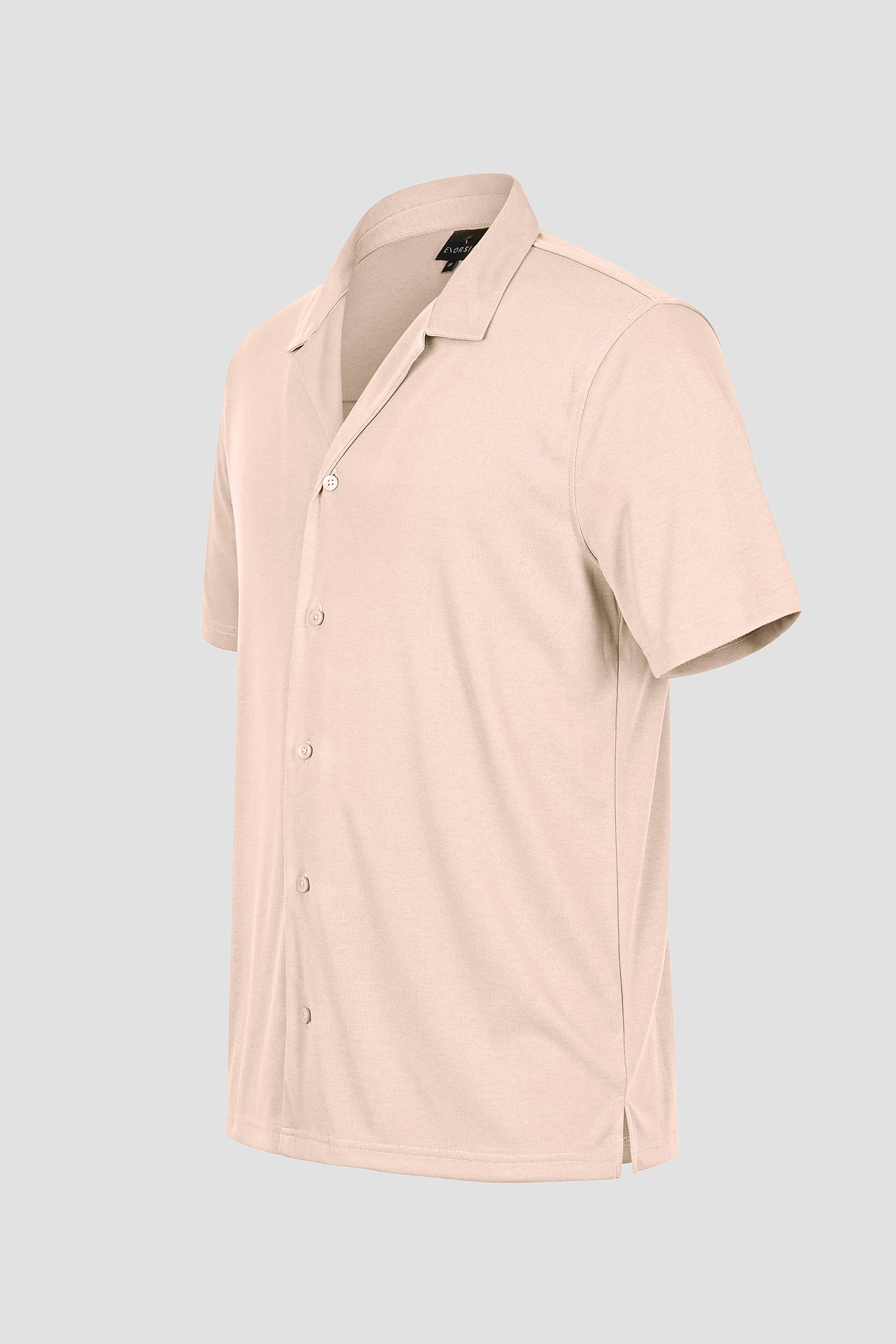 Mens Revere Collar Short Sleeve Jersey Shirt