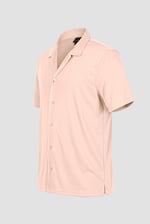 Mens Revere Collar Short Sleeve Jersey Shirt