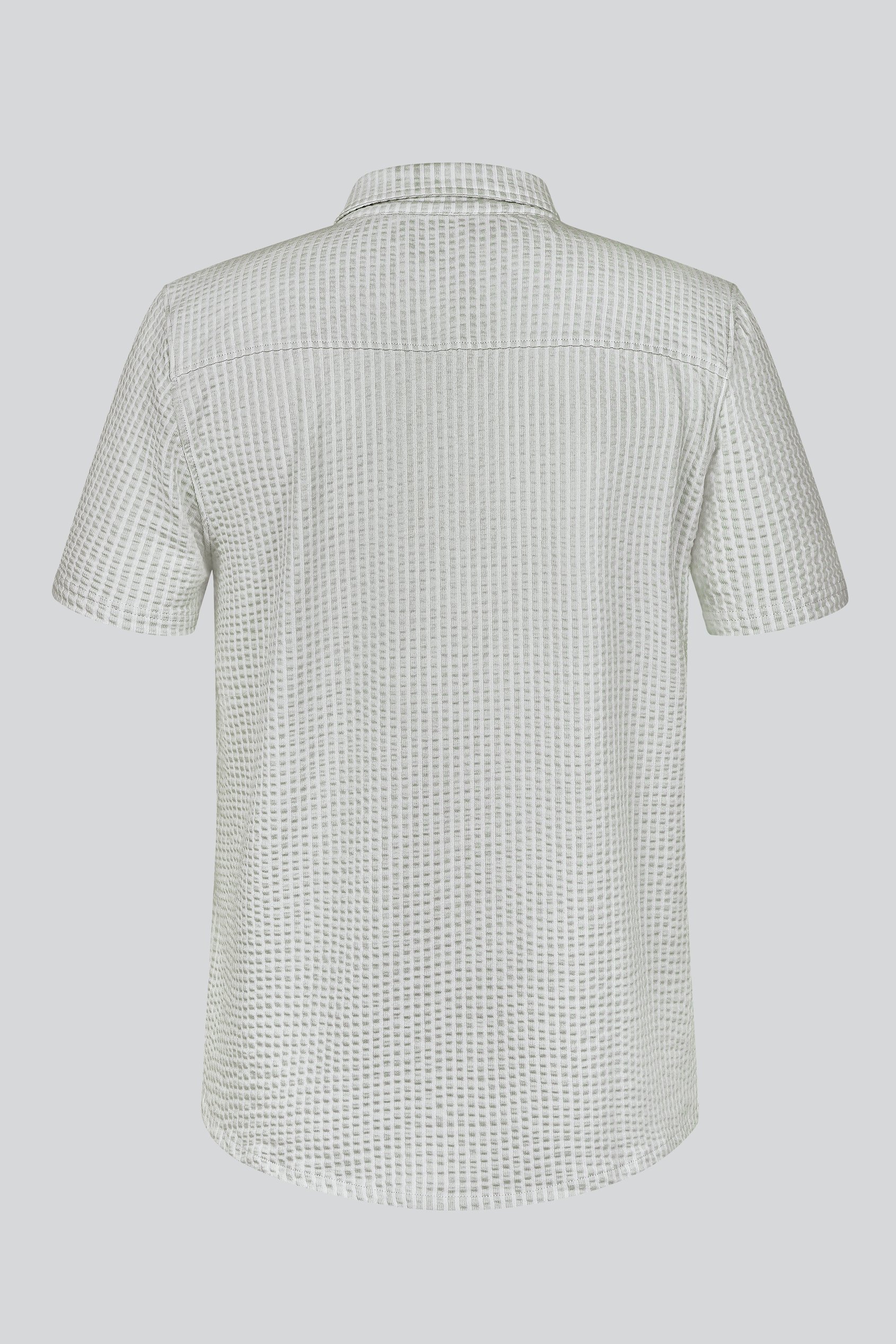 Jersey Searsucker Stripe Short Sleeve Shirt