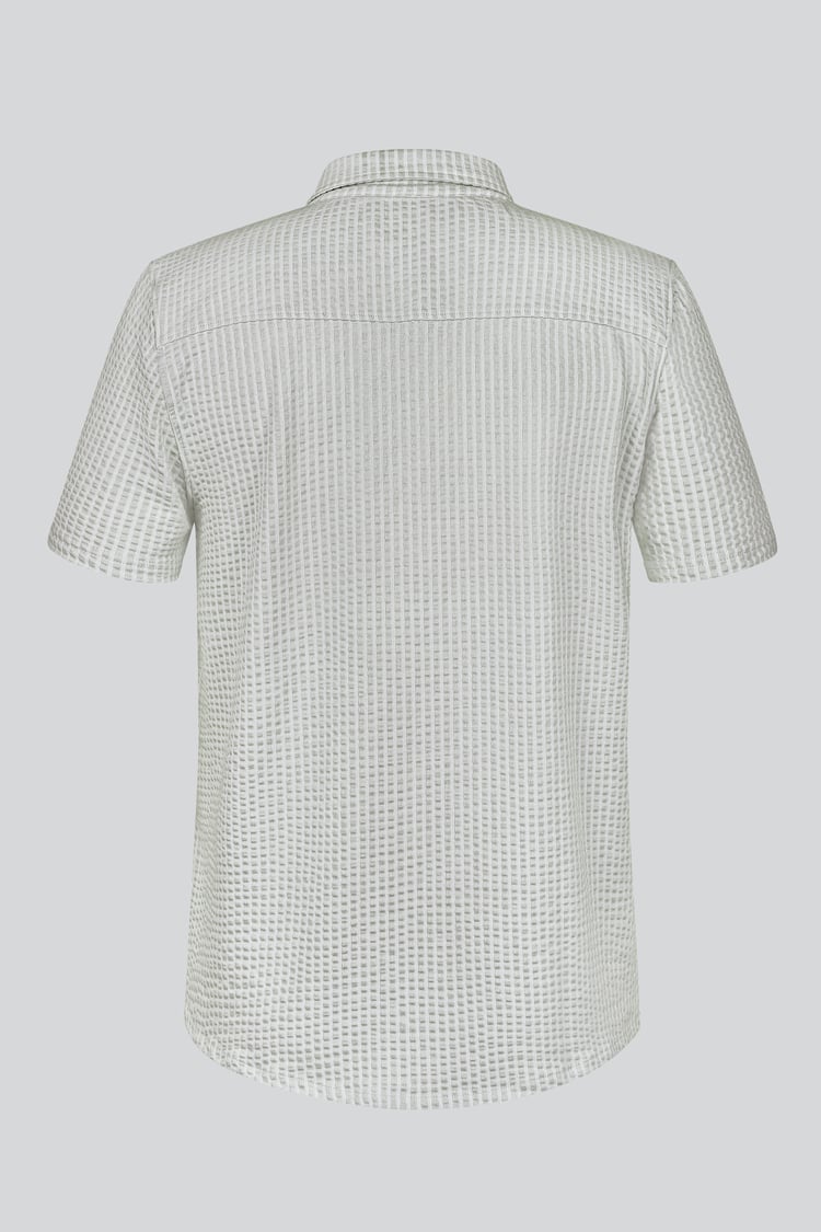 Jersey Searsucker Stripe Short Sleeve Shirt