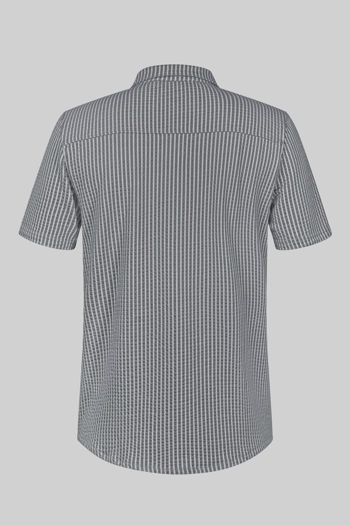Jersey Searsucker Stripe Short Sleeve Shirt