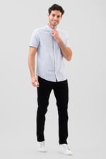 Stripe Short Sleeve Oxfrod Shirt