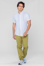 Stripe Short Sleeve Oxfrod Shirt