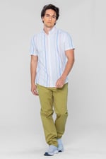 Stripe Short Sleeve Oxfrod Shirt