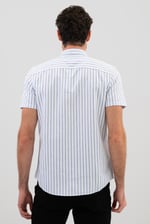 Stripe Short Sleeve Oxfrod Shirt