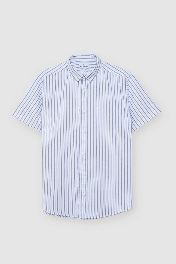 Stripe Short Sleeve Oxfrod Shirt