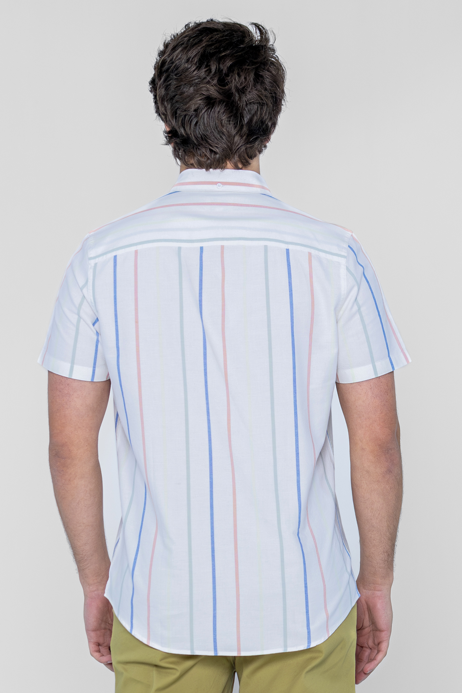 Stripe Short Sleeve Oxfrod Shirt