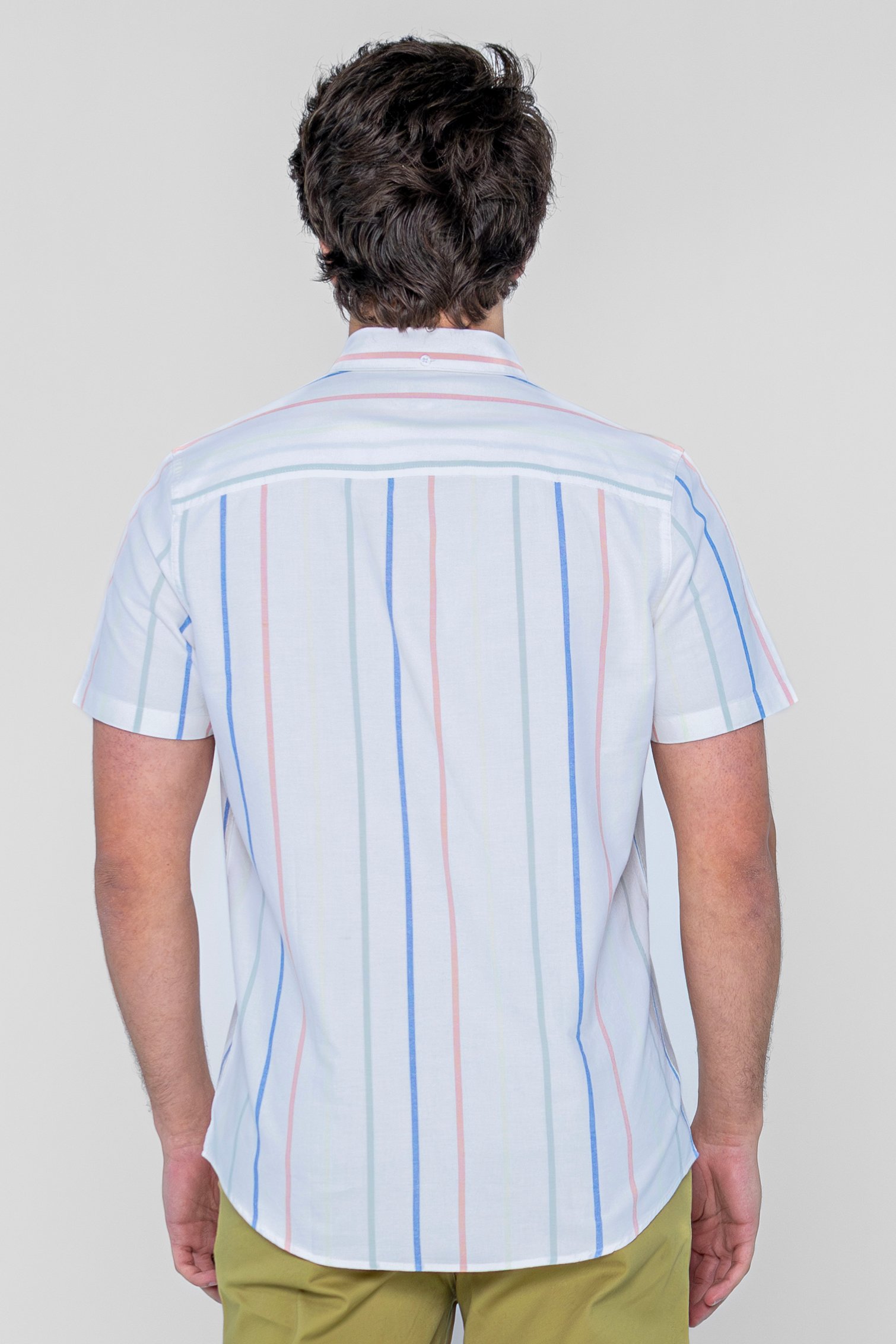 Stripe Short Sleeve Oxfrod Shirt