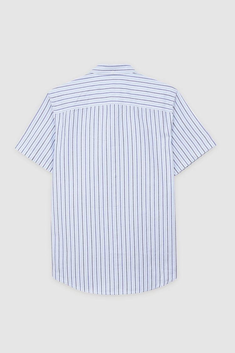 Stripe Short Sleeve Oxfrod Shirt