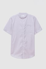 Mens Slim Fit Stand Up Collar Shirt