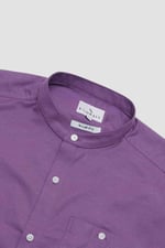 Mens Slim Fit Stand Up Collar Shirt