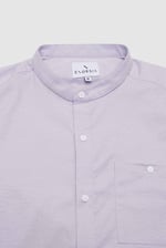 Mens Slim Fit Stand Up Collar Shirt