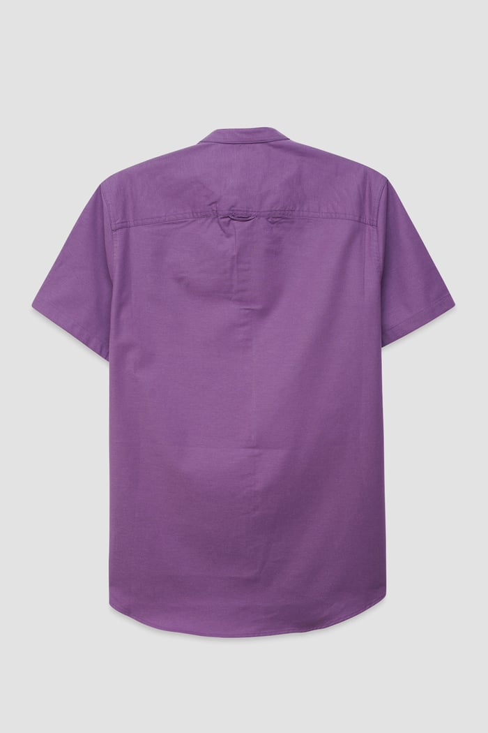 Mens Slim Fit Stand Up Collar Shirt