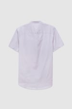 Mens Slim Fit Stand Up Collar Shirt