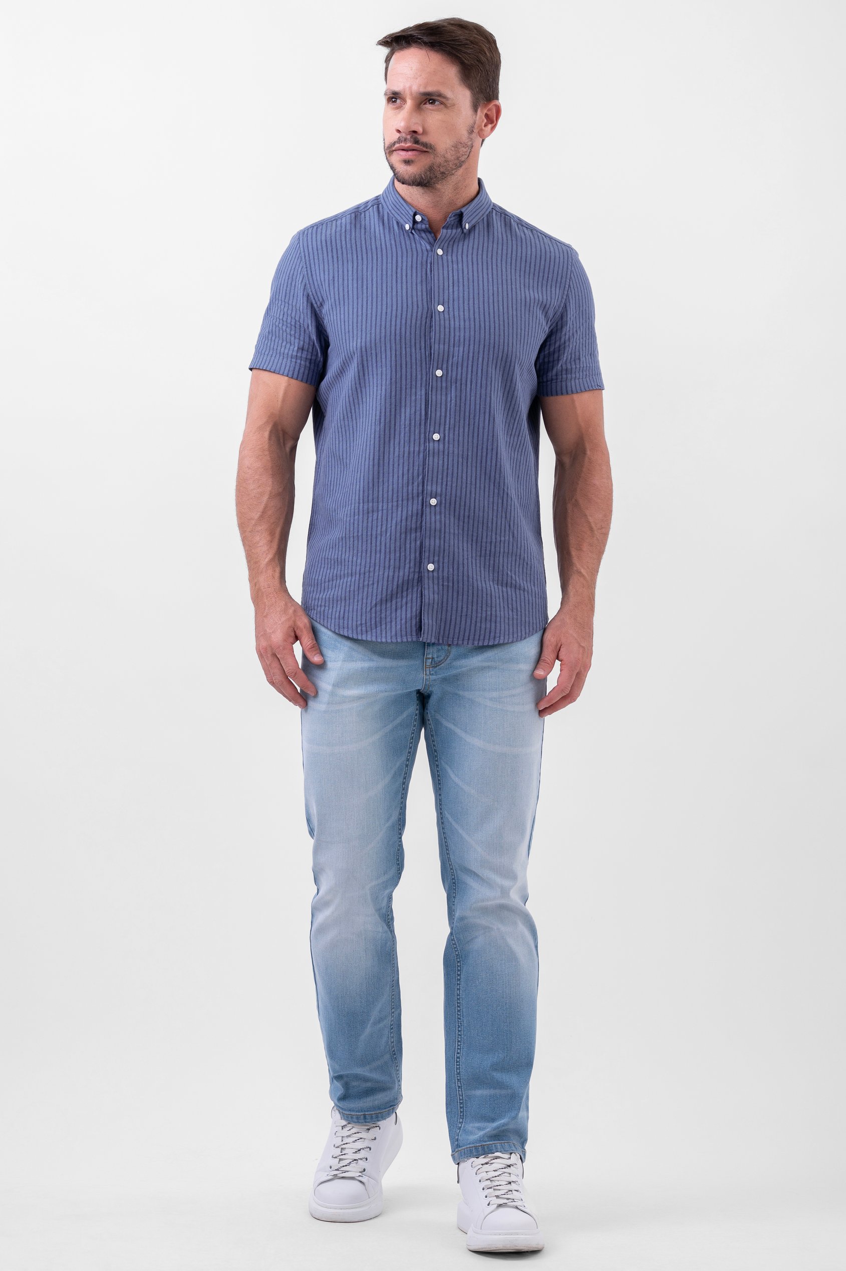 Stripe Short Sleeve Shirt