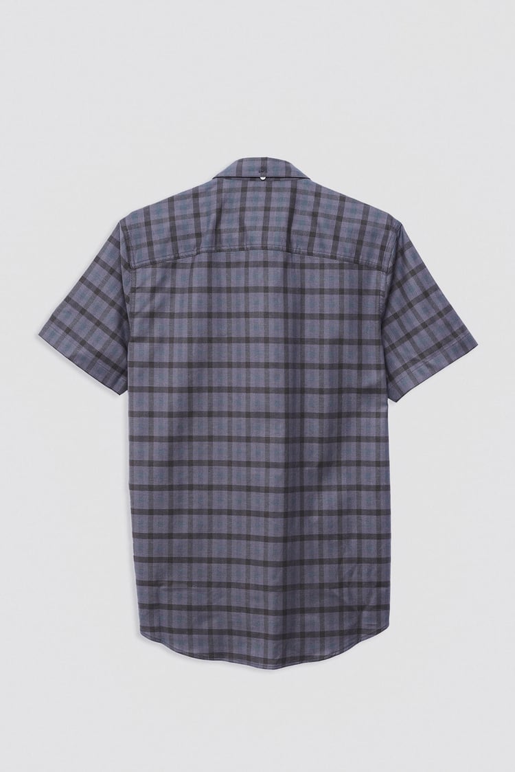 Check Short Sleeve Oxford Shirt