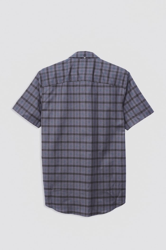 Check Short Sleeve Oxford Shirt