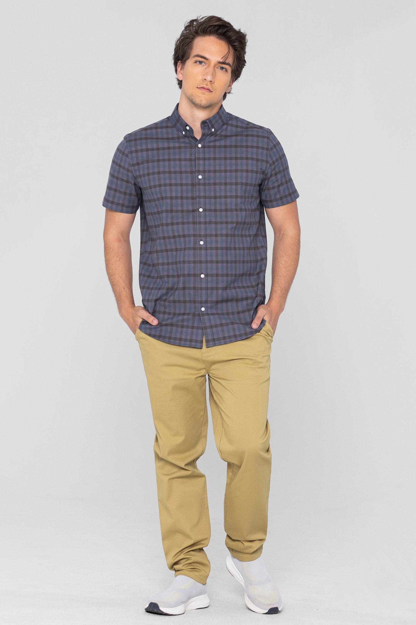Check Short Sleeve Oxford Shirt