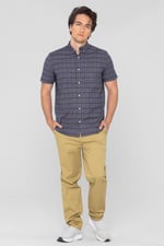 Check Short Sleeve Oxford Shirt