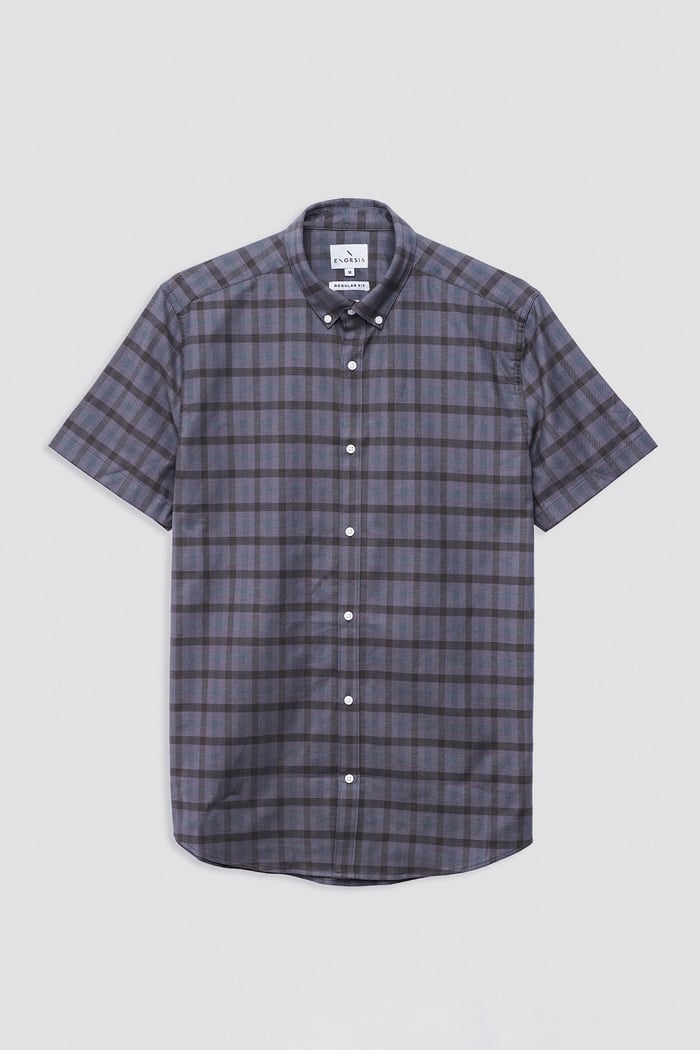 Check Short Sleeve Oxford Shirt