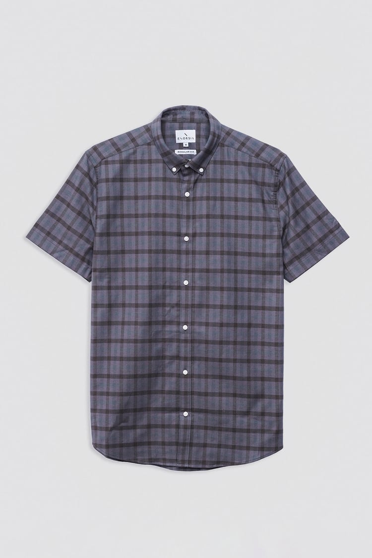 Check Short Sleeve Oxford Shirt