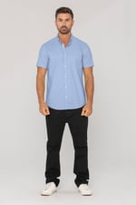 Mens Solid Short Sleeve Shirt