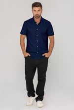 Mens Solid Short Sleeve Shirt