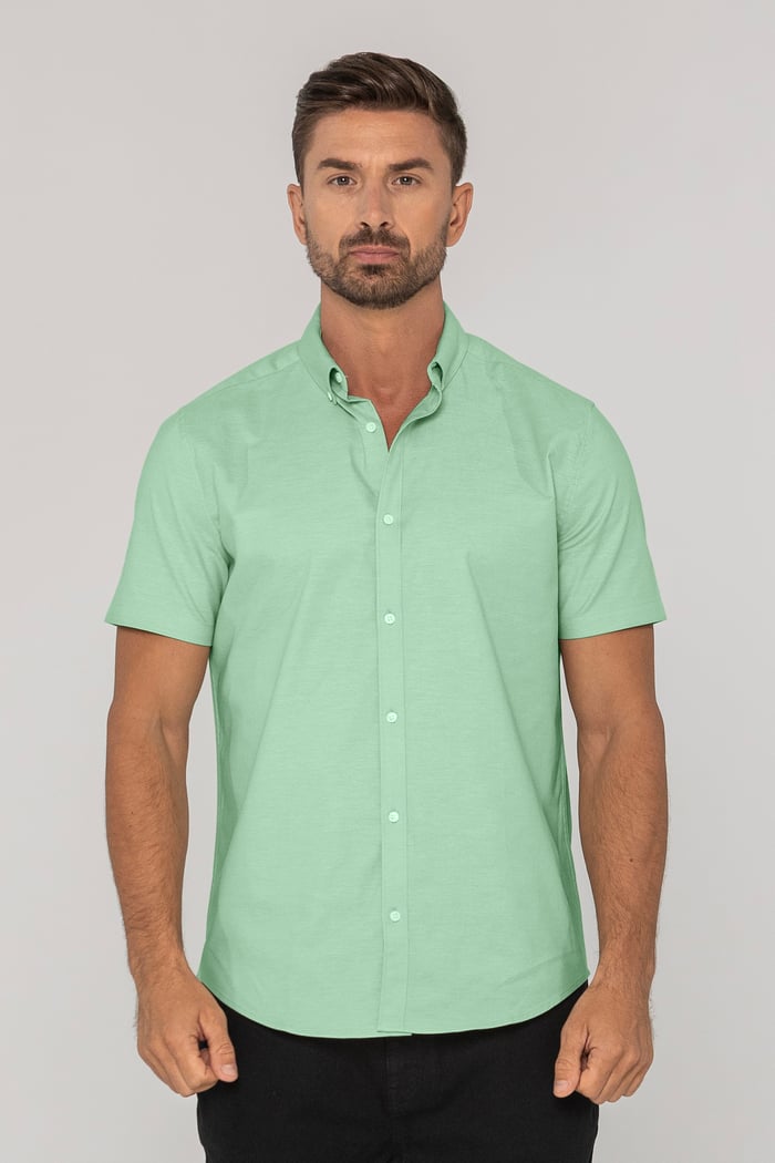 Mens Solid Short Sleeve Shirt