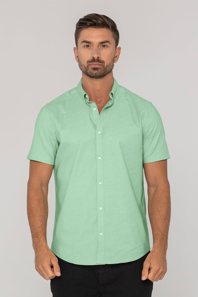 Mens Solid Short Sleeve Shirt