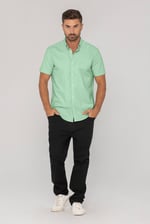 Mens Solid Short Sleeve Shirt