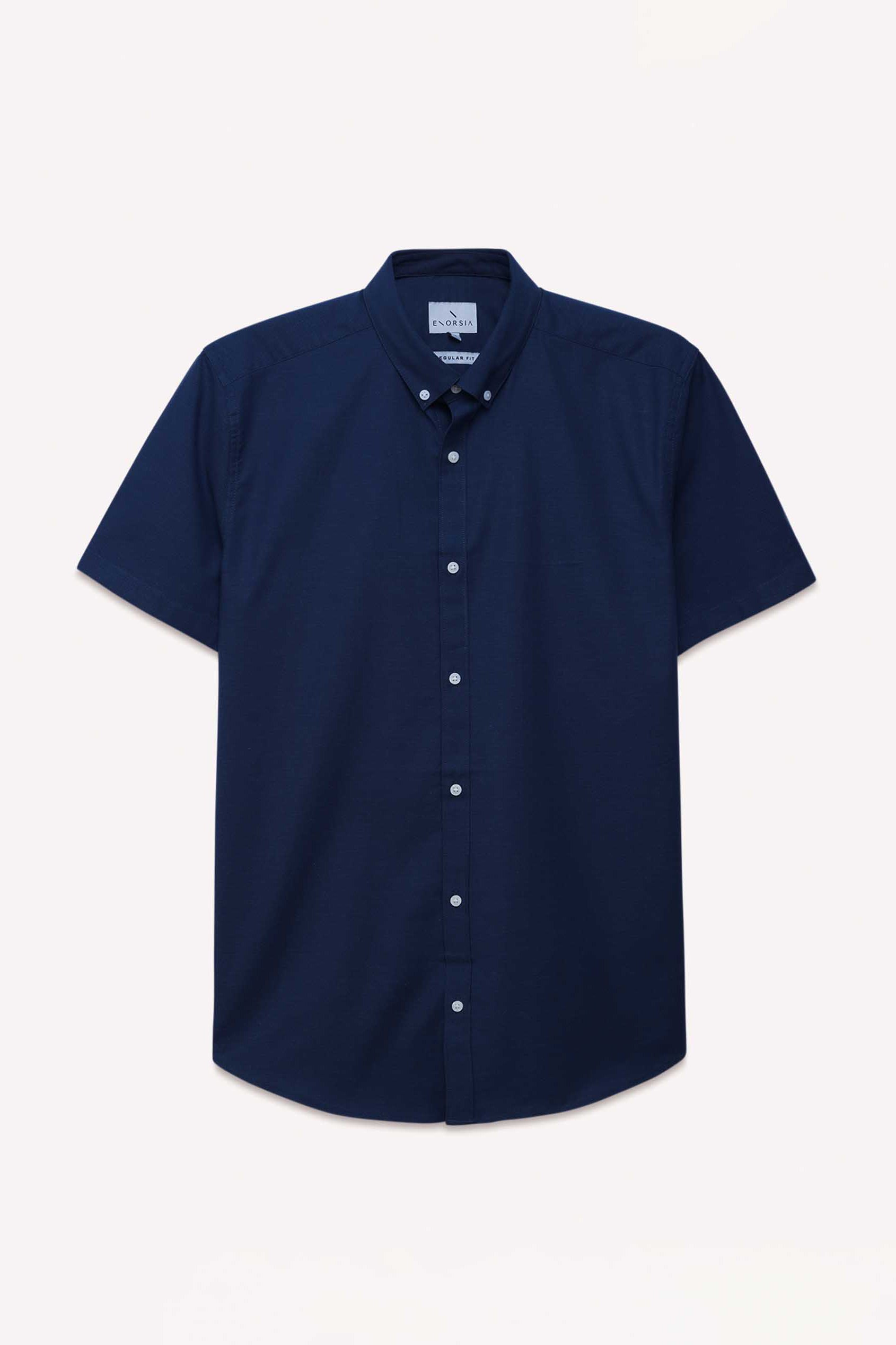 Mens Solid Short Sleeve Shirt