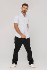 Mens Solid Short Sleeve Shirt