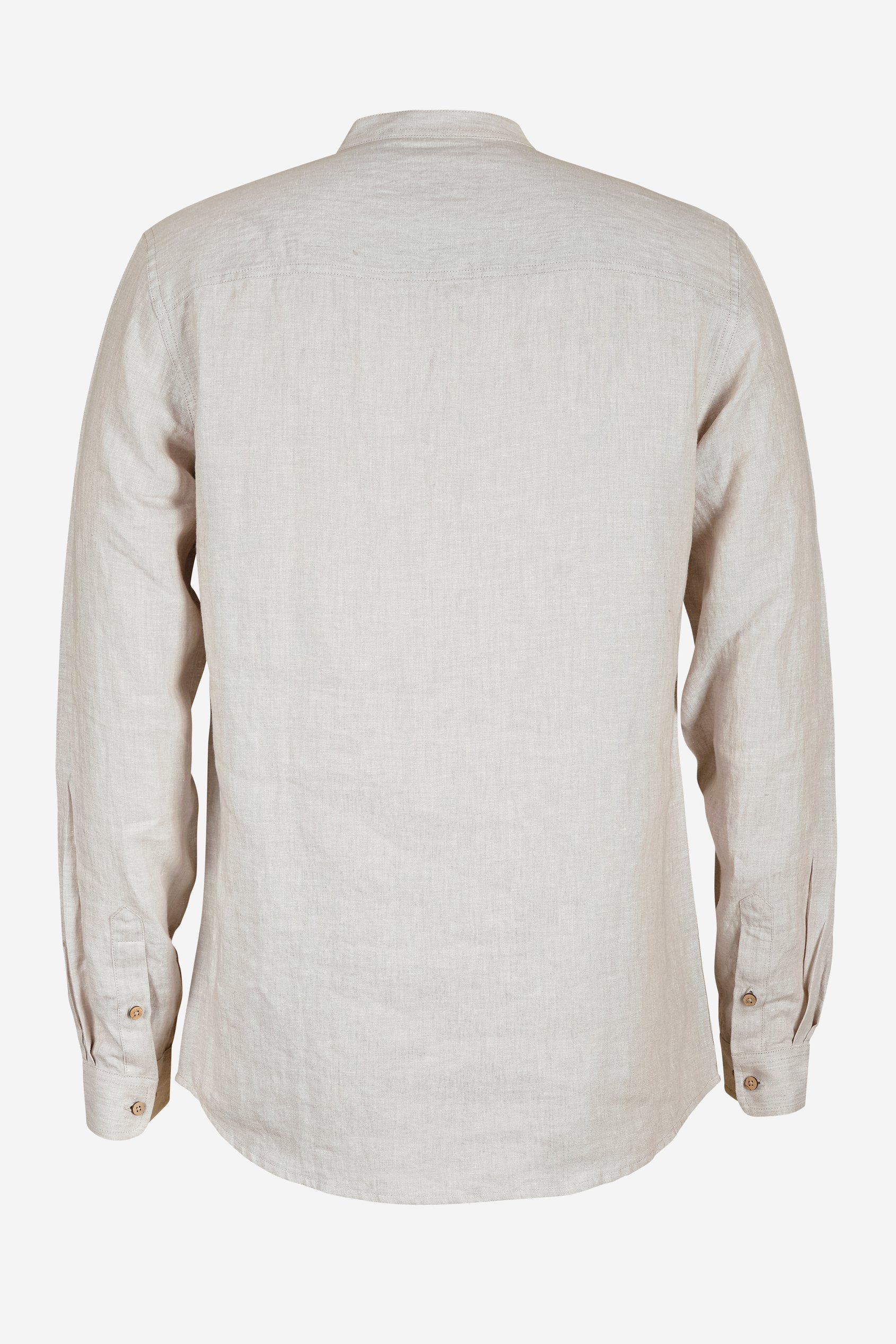 Band Collar Linen Shirt