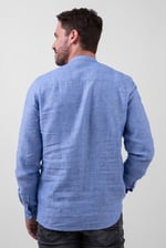 Band Collar Linen Shirt