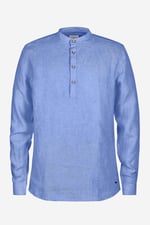 Band Collar Linen Shirt