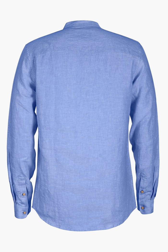 Band Collar Linen Shirt