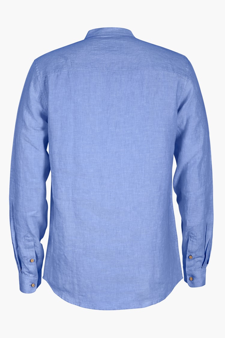 Band Collar Linen Shirt