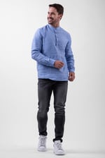 Band Collar Linen Shirt