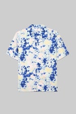 Revere Collar Short Sleeves Printed Shirt