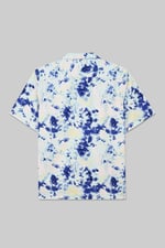 Revere Collar Short Sleeves Printed Shirt