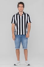 Revere Collar Short Sleeves Shirt