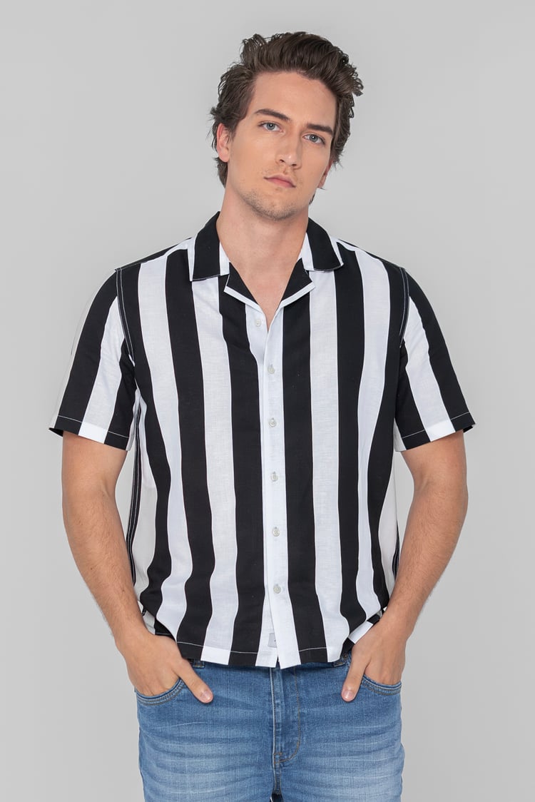 Revere Collar Short Sleeves Shirt