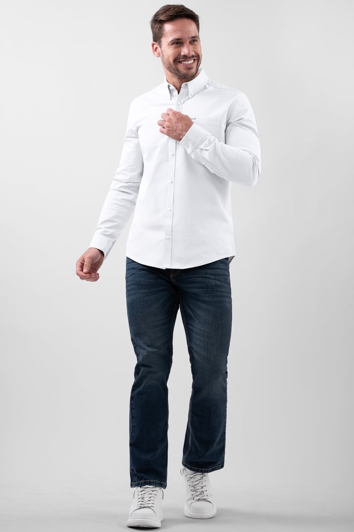 Mens Button Down Collar L/S Shirt