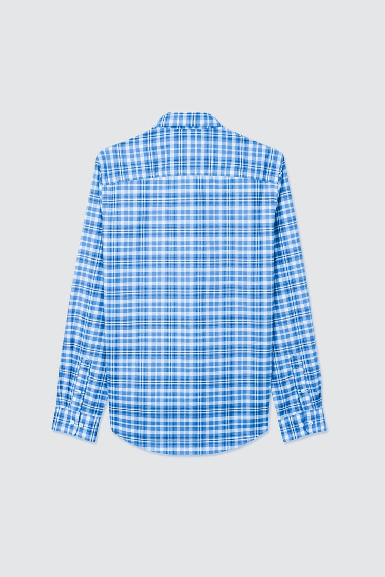 Men Button Down Collar Long Sleeve Shirt